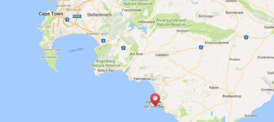 Map To Kleinbaai Bay House